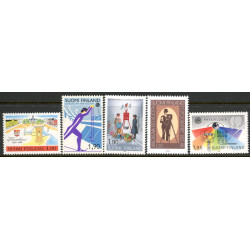 Finland. 1989. Tavastehus,skiløb, Frelsens Hær m.f. AFA nr. 1062-66 ** (5)    , postfrisk stemplet FDC