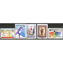 Finland. 1989. Tavastehus,skiløb, Frelsens Hær m.f. AFA nr. 1062-66 ** (5)    , postfrisk stemplet FDC
