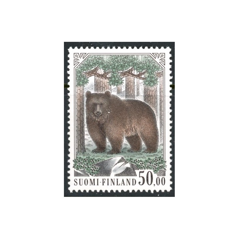 Finland. 1989. Bjørn. AFA nr. 1080 **                , postfrisk stemplet FDC