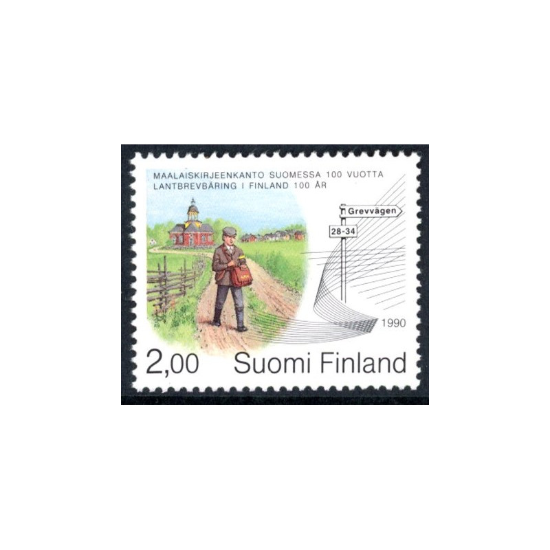 Finland. 1990. Brevomdeling på landet. AFA nr. 1103 **        , postfrisk stemplet FDC