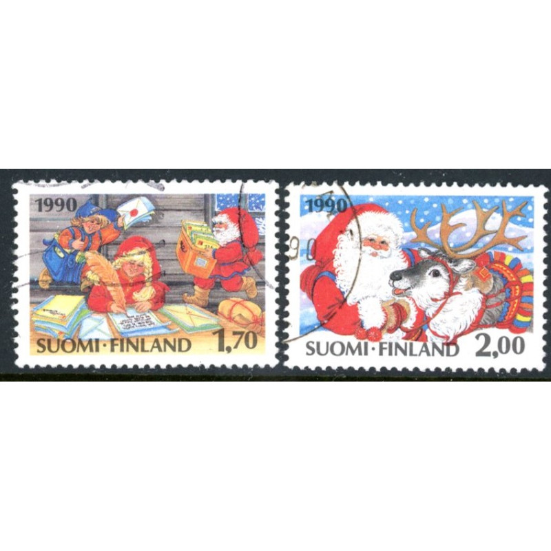 Finland. 1990. Julefrimærker. AFA nr. 1114-15 **        , postfrisk stemplet FDC