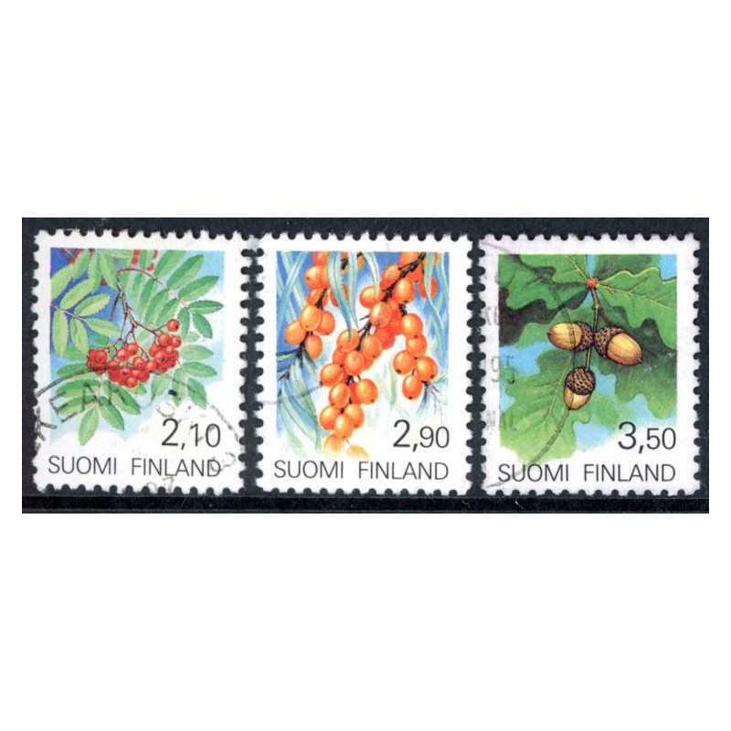 Finland. 1991. Dagligmærker. AFA nr. 1116-18 (o)    , postfrisk stemplet FDC
