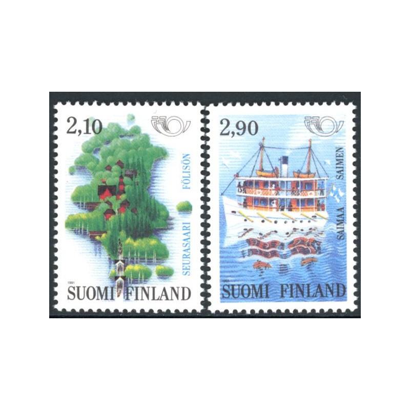 Finland. 1991. Norden Frimærker. AFA nr. 1131-32 **   , postfrisk stemplet FDC