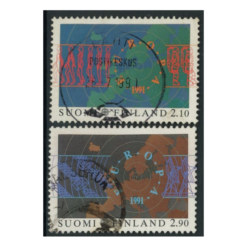 Finland. 1991. Europafrimærker/Cept. AFA nr. 1133-34 **   , postfrisk stemplet FDC