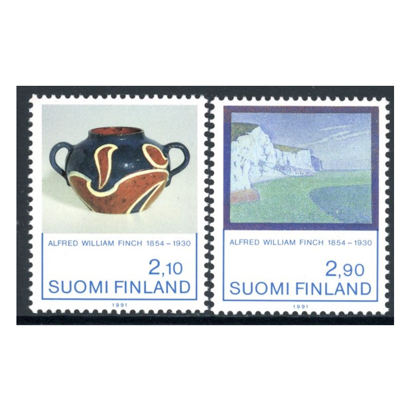 Finland. 1991. Alfred William Finch. AFA nr. 1135-36 **   , postfrisk stemplet FDC
