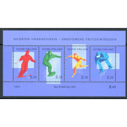 Finland. 1991. Børnetegninger, miniark. AFA nr. 1137-39 **  , postfrisk stemplet FDC