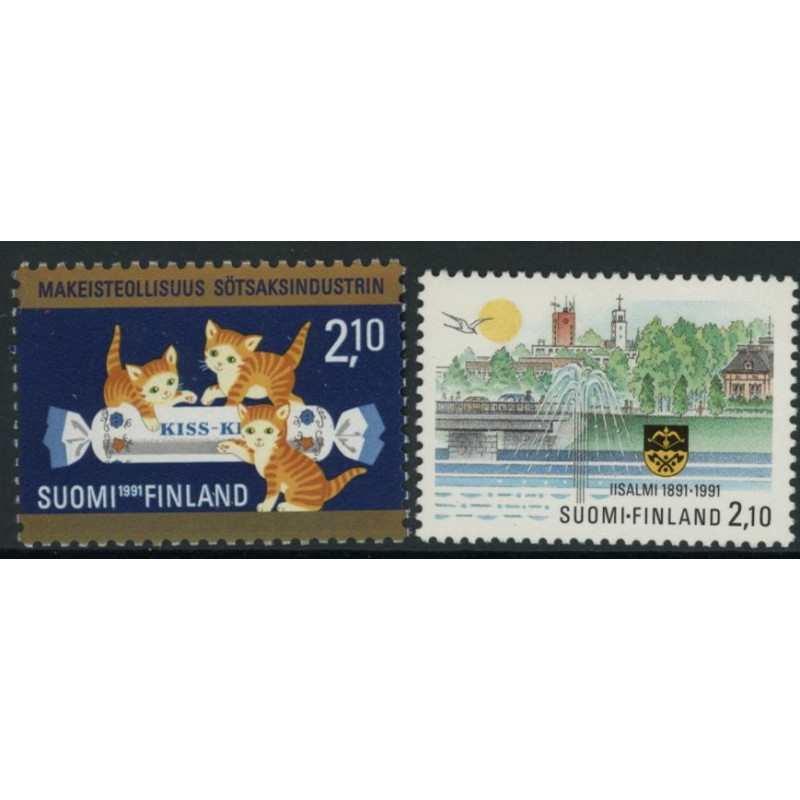 Finland. 1991. Silkefremstilling og byen Idensalmi, miniark. AFA nr. 1144-45 **  , postfrisk stemplet FDC