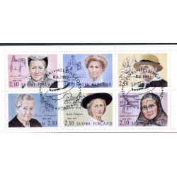 Finland. 1992. Kendte kvinder, hæfteblok . AFA nr 1169-74 **                       , postfrisk stemplet FDC