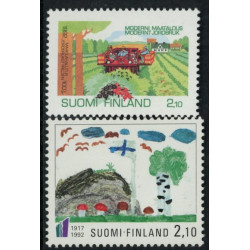 Finland. 1992. Landbrugsvidenskab og selvstændighed. AFA nr 1175-76 **                  , postfrisk stemplet FDC