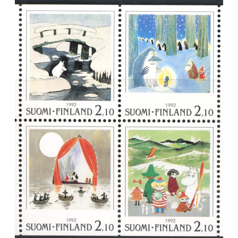 Finland. 1992. NORDIA frimærkeudstillingen, sammentryk. AFA nr 1178-81 **                , postfrisk stemplet FDC