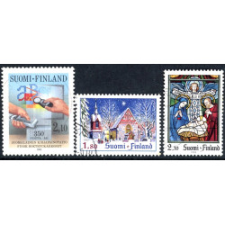Finland. 1992. Bogtrykkeri og julemærker. AFA nr 1183-85 **               , postfrisk stemplet FDC