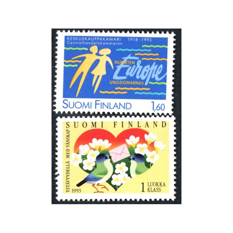 Finland. 1993. Handelskammeret og Venskabsmærke. AFA nr 1186-87 **              , postfrisk stemplet FDC