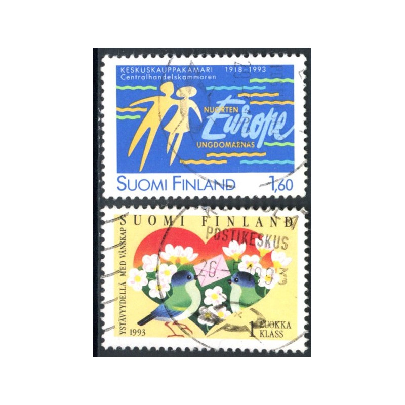 Finland. 1993. Handelskammeret og Venskabsmærke. AFA nr 1186-87 **              , postfrisk stemplet FDC
