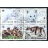 Finland. 1993. Nordiske fjeldræve, sammentryk. AFA nr 1191-94 **              , postfrisk stemplet FDC