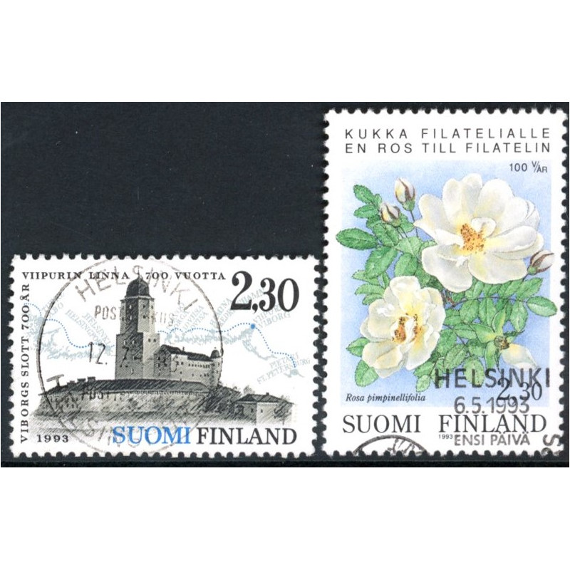 Finland. 1993. Viborg slot, og Hobby i Finland. AFA nr 1197-98 **              , postfrisk stemplet FDC