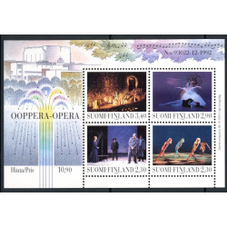 Finland. 1993. Operahus i Helsingfors, i miniark. AFA nr 1217-20 **        , postfrisk stemplet FDC