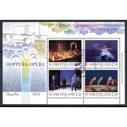 Finland. 1993. Operahus i Helsingfors, i miniark. AFA nr 1217-20 **        , postfrisk stemplet FDC