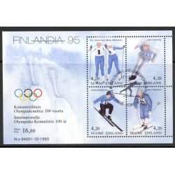 Finland. 1994. Vinter-Ol/Finlandia, miniark. AFA nr 1225-28 **        , postfrisk stemplet FDC