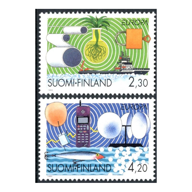 Finland. 1994. Røde Kors, heste. AFA nr 1234-36 **       , postfrisk stemplet FDC