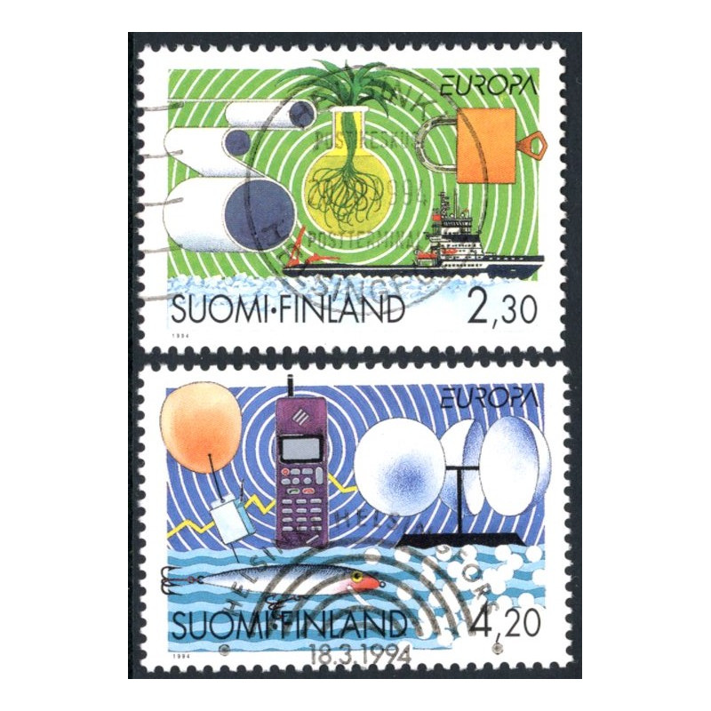 Finland. 1994. Røde Kors, heste. AFA nr 1234-36 **       , postfrisk stemplet FDC