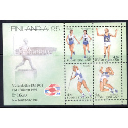 Finland. 1994. EM i atlatik, miniark, AFA nr 1240-43 **      , postfrisk stemplet FDC