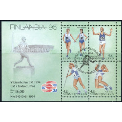 Finland. 1994. EM i atlatik, miniark, AFA nr 1240-43 **      , postfrisk stemplet FDC
