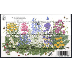 Finland. 1994. Vilde blomster, miniark, AFA nr. 1245-54 **      , postfrisk stemplet FDC