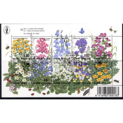 Finland. 1994. Vilde blomster, miniark, AFA nr. 1245-54 **      , postfrisk stemplet FDC