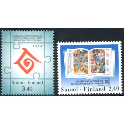 Finland. 1994. Familieår og Folkeregisteret 450 år, AFA nr. 1257-58 **         , postfrisk stemplet FDC