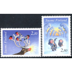 Finland. 1994. Julefrimærker AFA nr. 1263-64 **        , postfrisk stemplet FDC