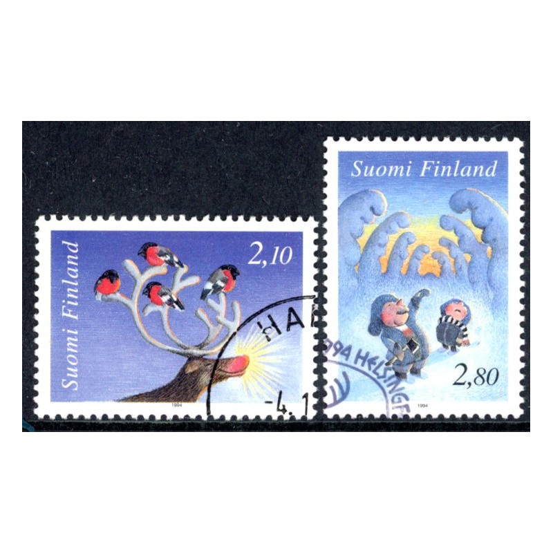 Finland. 1994. Julefrimærker AFA nr. 1263-64 **        , postfrisk stemplet FDC