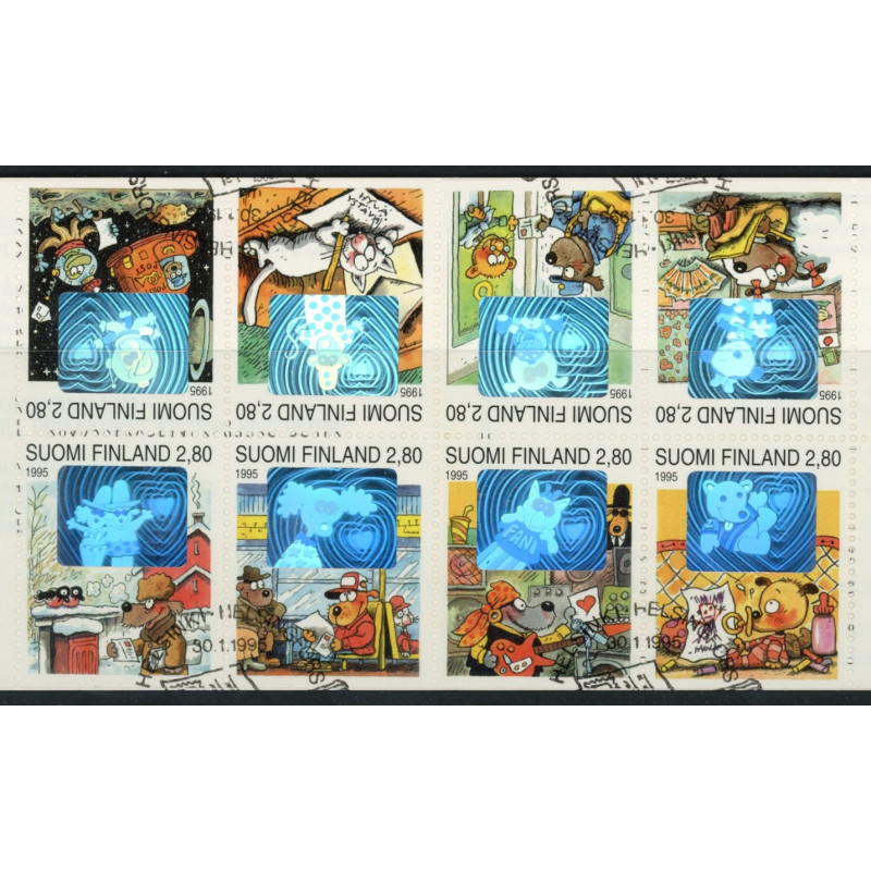 Finland. 1995. Skt. Valentine, sammentryk. AFA nr. 1265-72 **        , postfrisk stemplet FDC