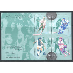 Finland. 1995. Sport, miniark. AFA nr. 1273-76 **       , postfrisk stemplet FDC