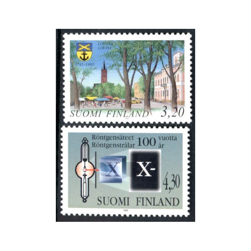 Finland. 1995. Loviisa, og Røntgenstråler. AFA nr. 1293-94 **       , postfrisk stemplet FDC