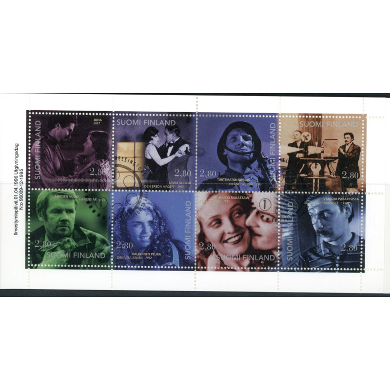 Finland. 1996. Biografen. AFA nr. i sammentryk 1326-33 **          , postfrisk stemplet FDC