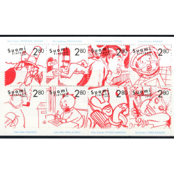 Finland. 1996. Tegneseriefigurer, miniark. AFA nr. 1346-53 **        , postfrisk stemplet FDC
