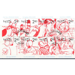 Finland. 1996. Tegneseriefigurer, miniark. AFA nr. 1346-53 **        , postfrisk stemplet FDC
