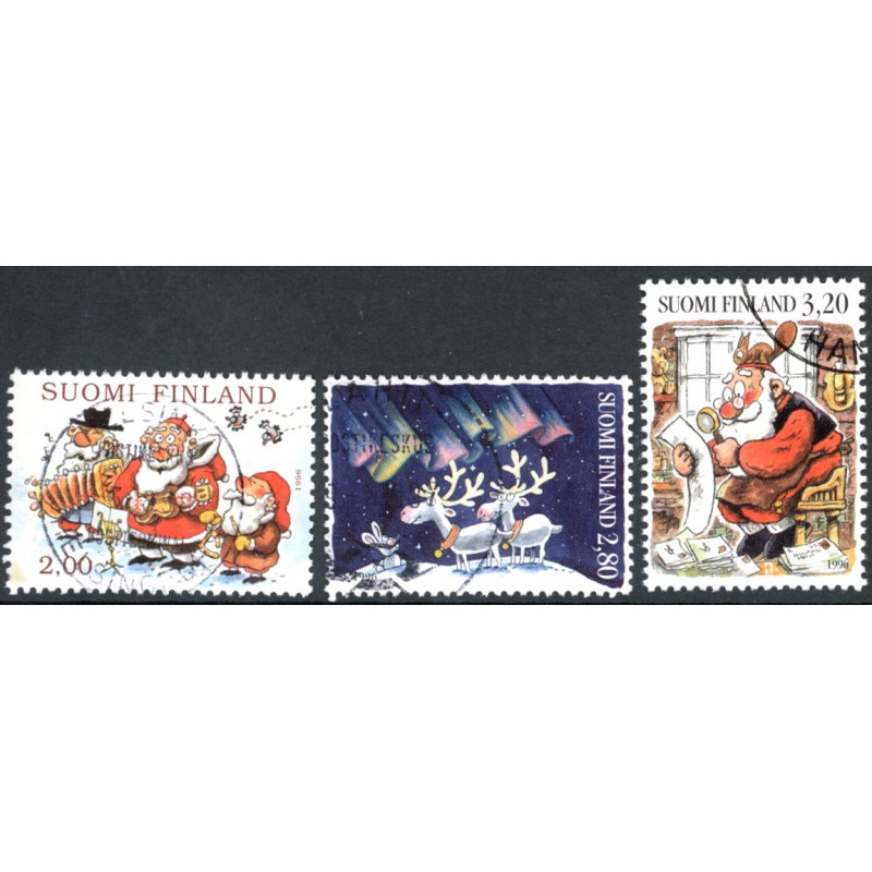 Finland. 1996. Julefrimærker. AFA nr. 1354-56 **     , postfrisk stemplet FDC