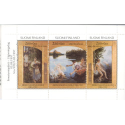 Finland. 1997. Akseli Gallen-Kallela, miniark. AFA nr. 1389-91 **     , postfrisk stemplet FDC