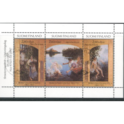 Finland. 1997. Akseli Gallen-Kallela, miniark. AFA nr. 1389-91 **     , postfrisk stemplet FDC