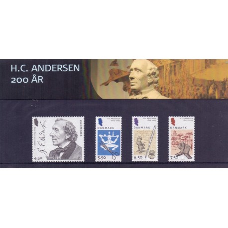 Souvenirmappe.2005. 2005. H.C. Andersen 200 år. AFA nr. SM 61