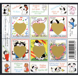 Finland. 1998. Skt. Valentins dag, miniark. AFA nr. 1409-14 **      , postfrisk stemplet FDC