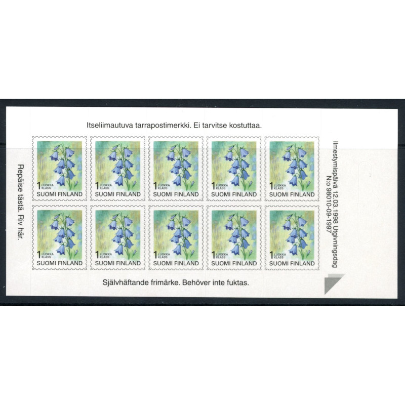 Finland. 1998. Landskabsblomster, miniark. AFA nr. 1416 **      , postfrisk stemplet FDC
