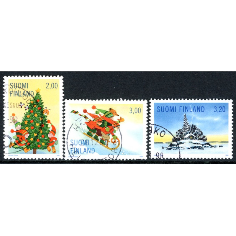 Finland. 1998. Julefrimærker. AFA nr. 1446-48 **    , postfrisk stemplet FDC