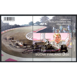 Finland. 1999. Mika Häkkinen, Miniark. AFA nr. 1449 **    , postfrisk stemplet FDC