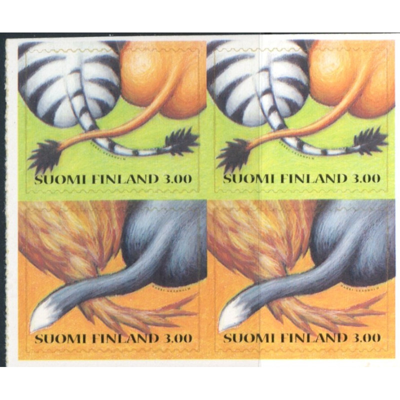 Finland. 1999. Valentins dag, hæfteblok. AFA nr. 1452-53 **               , postfrisk stemplet FDC
