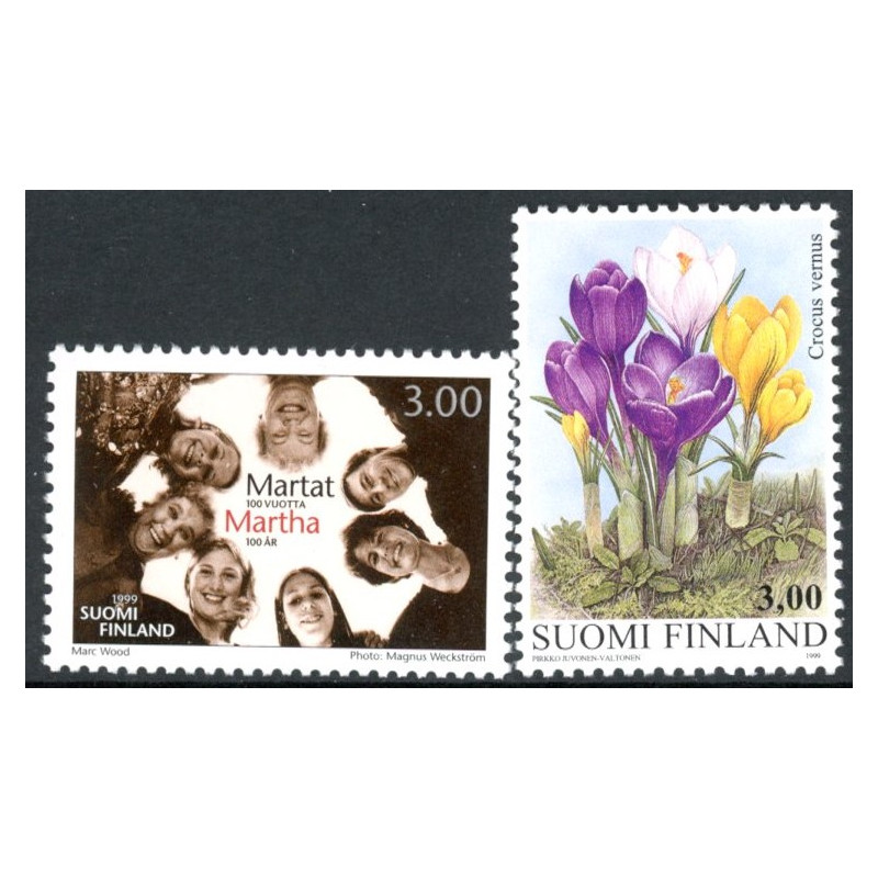 Finland. 1999. Martha-Organisationen, og Krokus. AFA nr. 1462-63 **             , postfrisk stemplet FDC