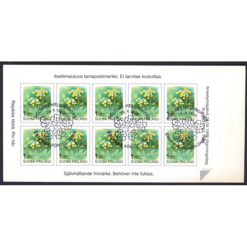 Finland. 1999. Landskabsblomster, i miniark. AFA nr. 1466 **          , postfrisk stemplet FDC