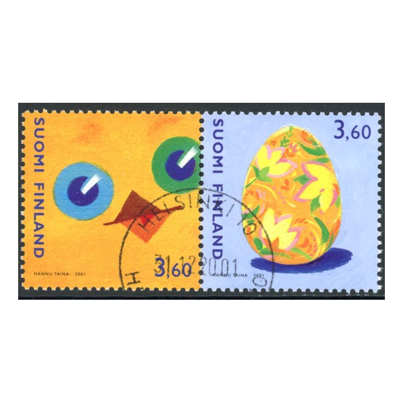 Finland. 2001. Påske, sammentryk. AFA nr. 1548-49 **     , postfrisk stemplet