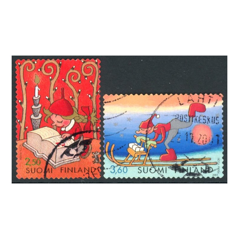 Finland. 2001. Julefrimærker. AFA 1577-78 **    , postfrisk stemplet